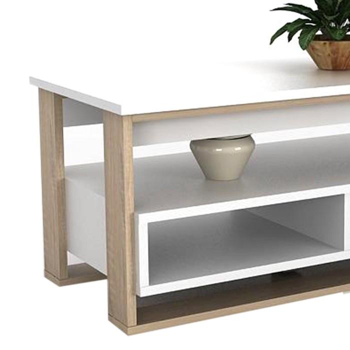 Millie84.Store Selma Coffee Table Glasgow White Sonoma Oak-1