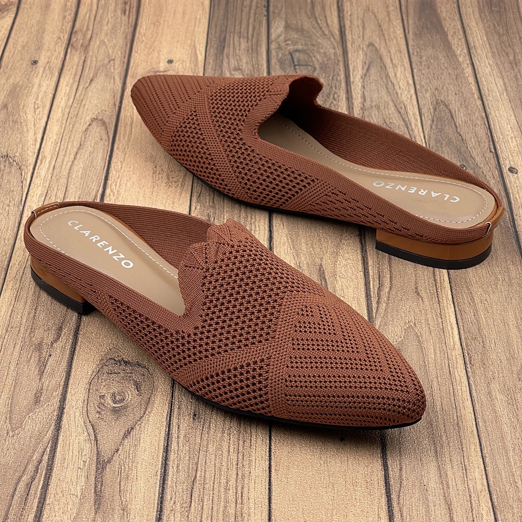 Sandal Mules Rajut Hak 1,5cm  RD03 ~ CLARENZO