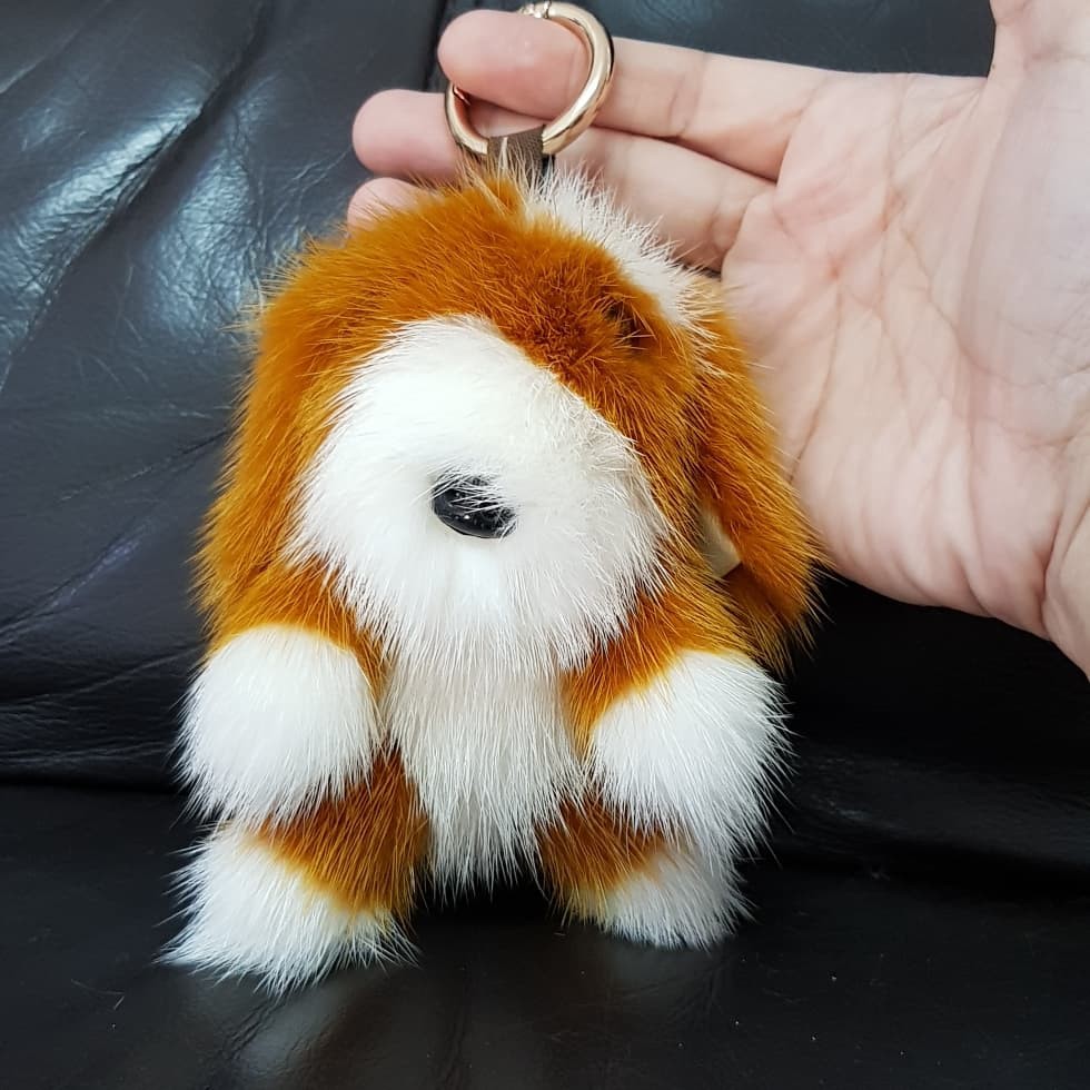 dogie kopenhagen mink fur bag charm