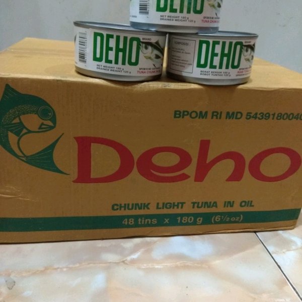 Deho Tuna in Oil - Umpan Ikan Deho Kemasan Kaleng Per Dus