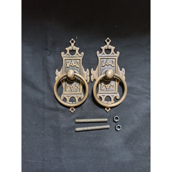 Handle Pintu Klasik - Handle Pintu Kupu Tarung Motif Mahkota 2