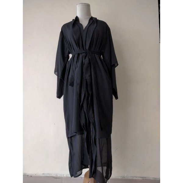 abaya outer 2 layer ( NEW )