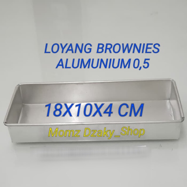 Loyang brownies alumunium 18x10x4 cm loyang kue loyang bronis bakar kukus termurah terlaris