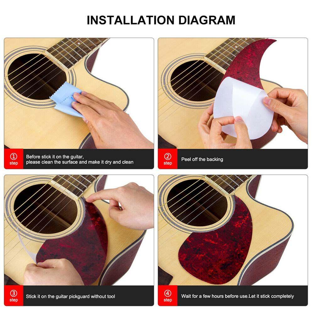 Wonder Guitar Pickguard Kualitas Atas Self-adhesive Sticker Pick Guard
