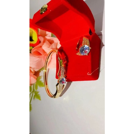 SETT GELANG +CINCIN TITANIUM PERMATA ORIGINAL REAL PICK