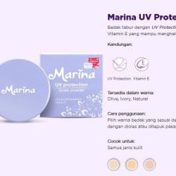 `ღ´ PHINKL `ღ´ Marina bedak tabur loose powder tempat ungu untuk sehari hari wajah anti minyak hasil natural