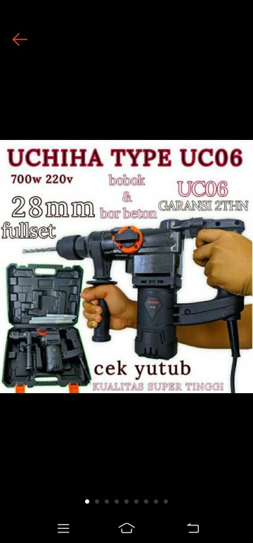 Hammer Drill Bor Uchiha Bobok Beton Japan Tekhnologi