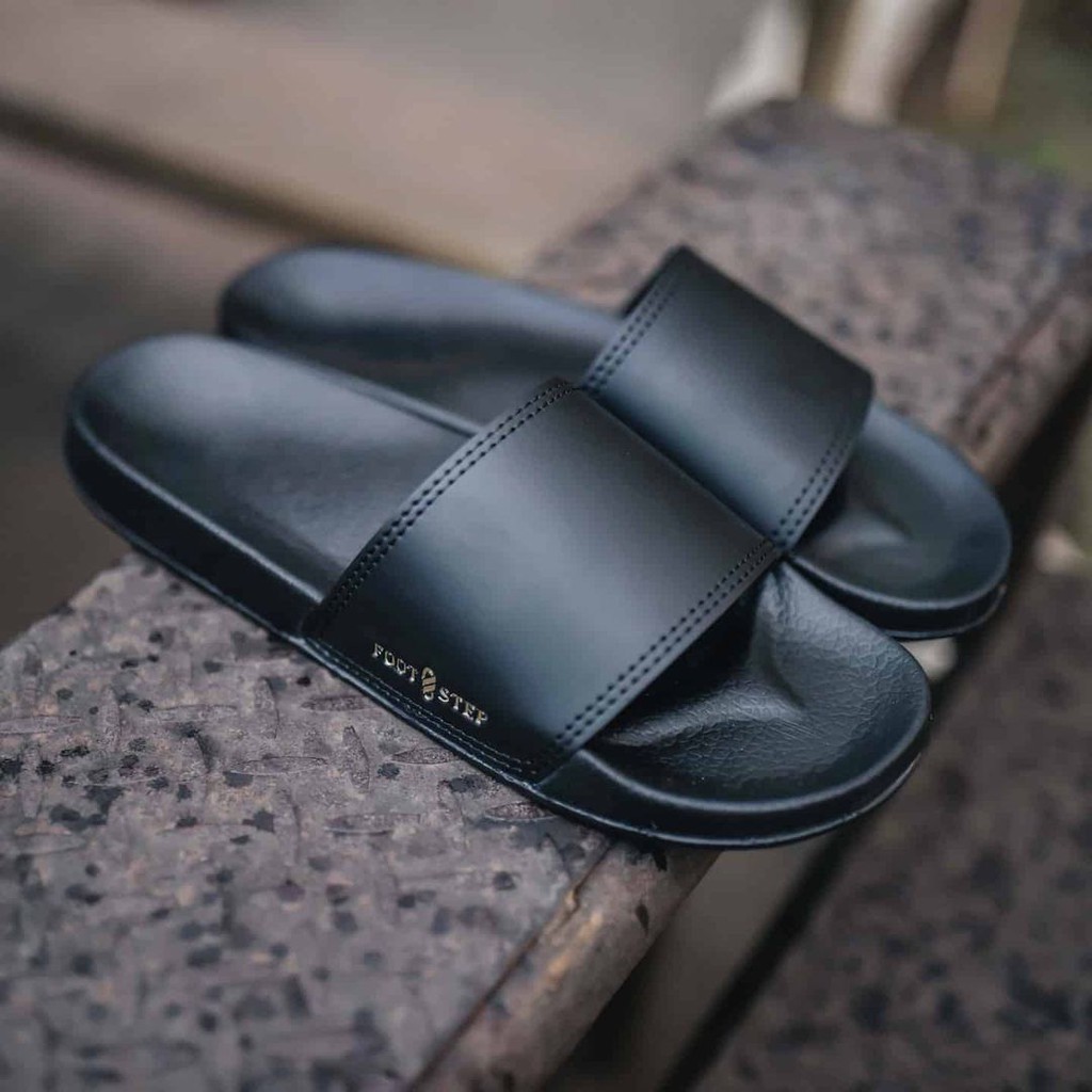 PORTO BLACK |MNM x FSTP| Sandal Slop Pria - Sendal Slip On Ringan