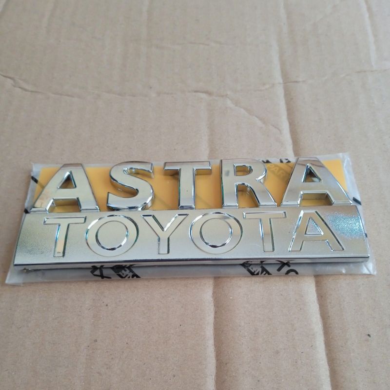 emblem astra toyota agya logo belakang astra toyota agya original satuan