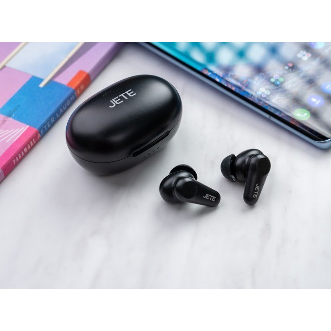 TWS Earbuds Headset Bluetooth | Earphone Bluetooth JETE T5 ANC Active Noise Cancelling - Garansi  2 Tahun