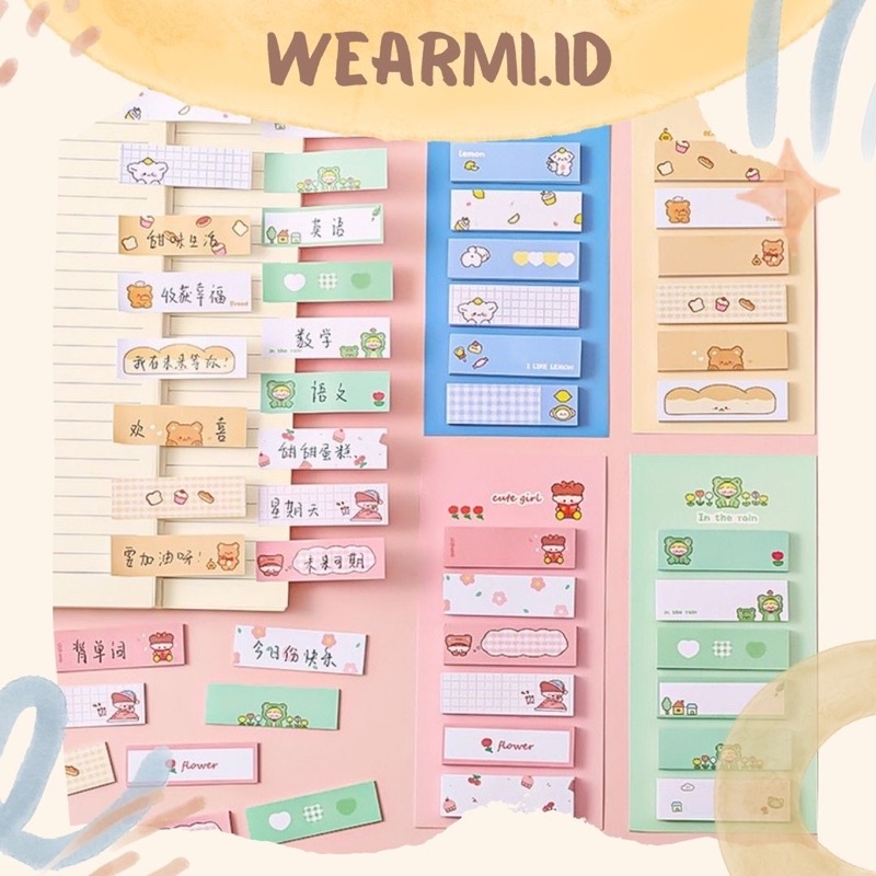 

Sticky Notes 120 pcs Colorfull Cute Bear Book Note Scrapbook Bujo Jurnal DIY Wearmi Aesthetics