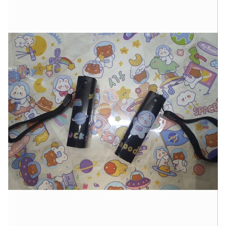 Gantungan Hand Sanitizer Kotak - Sticker Aesthetic, Lucu, Kawaii