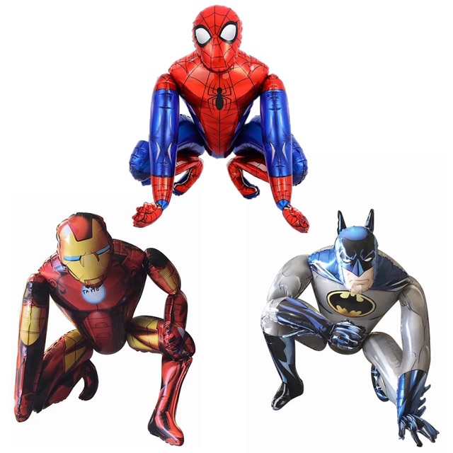 [NEW] Balon 4D Foil bentuk SPIDERMAN / BATMAN / IRONMAN untuk Pesta / Acara / Dekorasi / Hiasan