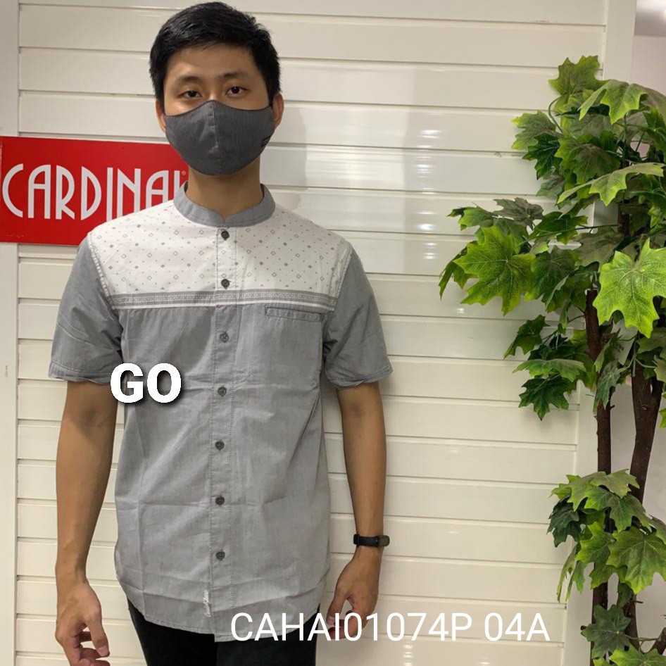 gof CARDINAL KEMEJA KOKO PRIA JUMBO Lengan Pendek Casual Baju Cowok Original TJRB