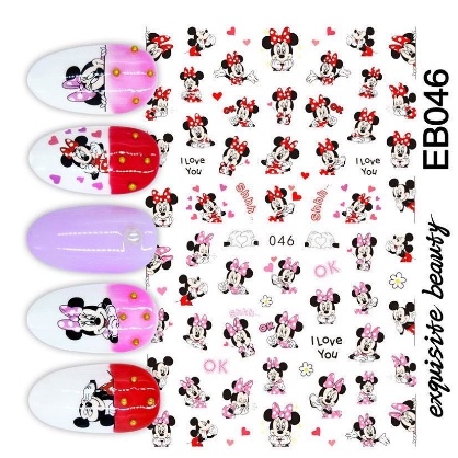 STICKER KUKU MICKEY MOUSE MINNIE MOUSE STIKER KUKU TIKUS HIASAN STIKER NAIL ART ANAK KOREA NAILS