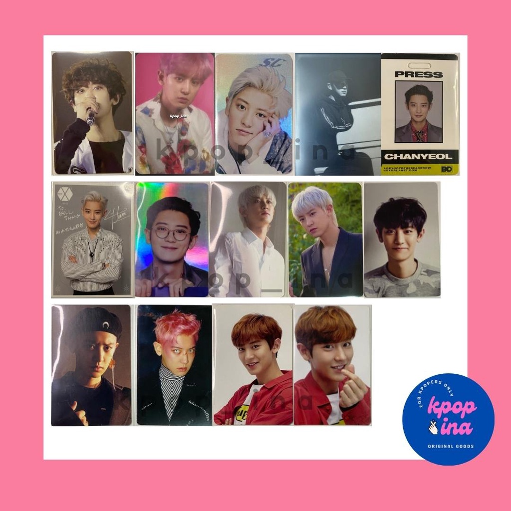 Official Photocard EXO CHANYEOL Non-Album - Piano/Exordium Dot Mask/SG Holo/Let's GO/D'icon/Obsessio