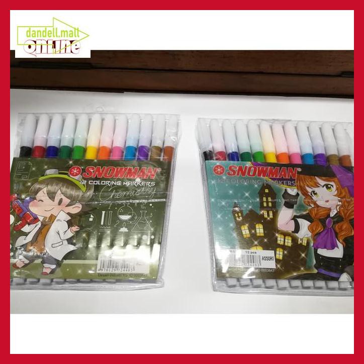 

U8Tyrt67- 12 Pcs Spidol Kecil 12 Warna Snowman Marker Pencil Type E3Yrf797-