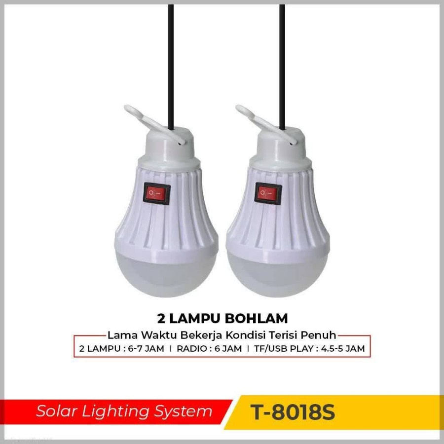 Advance Vansolar T-8018S Lampu tenaga Surya dan Speaker / Alat Camping | FMS