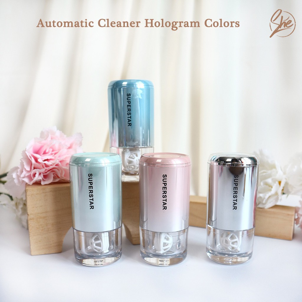 Automatic Cleaner Hologram Colors (alat pembersih softlens)