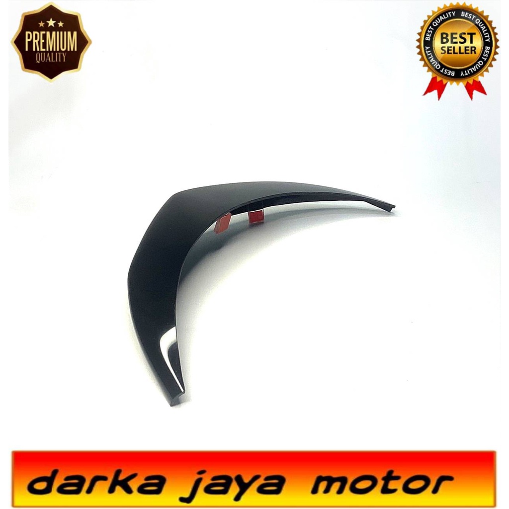 SPOILER 3D HELM KYT TT COURSE /SPOILER KYT TTC/VARIASI TANDUK BELAKANG-black glosy 3D