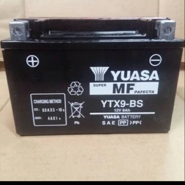 Aki motor Ninja 250 YTX9 BS yuasa