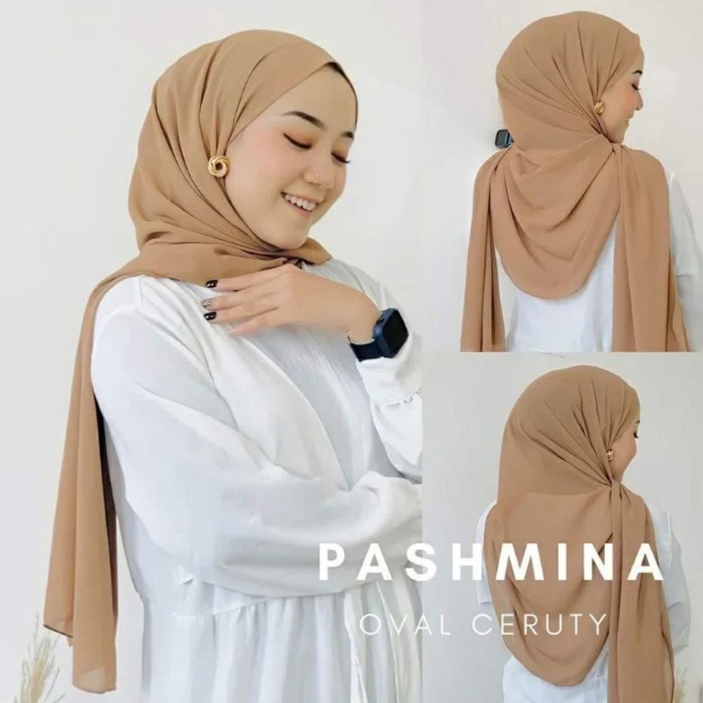 Pashmina Oval Curve Ceruty Babydoll Premium 175x75 Cm