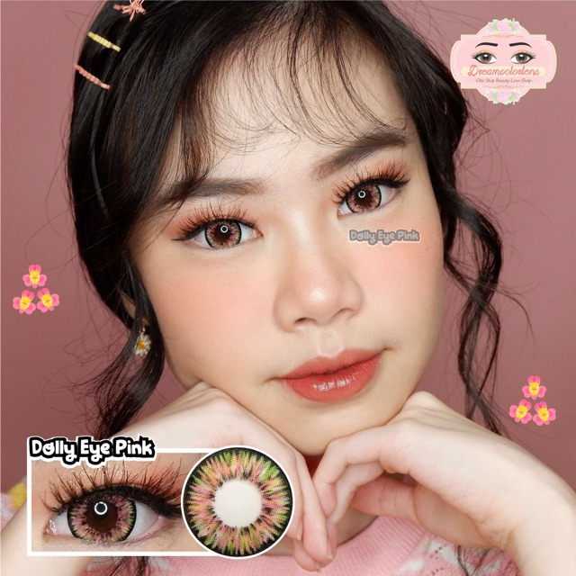 Softlens The Dolly Eye Glamours Gray / Brown / Blue / Black / Choco / Violet Normal Minus Beda Minus