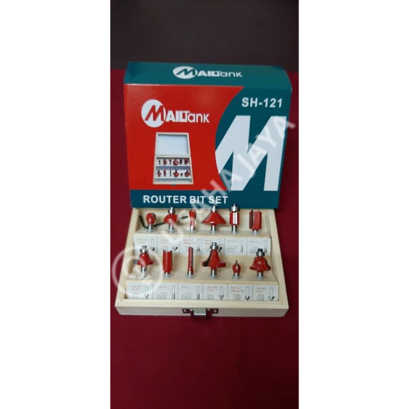 Mata Router / Mata Profil Kayu / Mata Trimer Set 12PCS MAILTANK