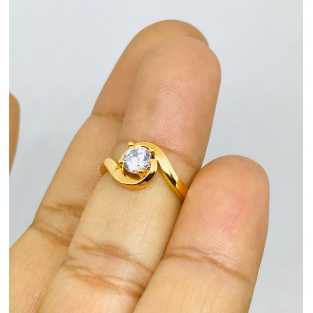 Cincin wanita cincin permata satu perhiasan fasion wanita cincin