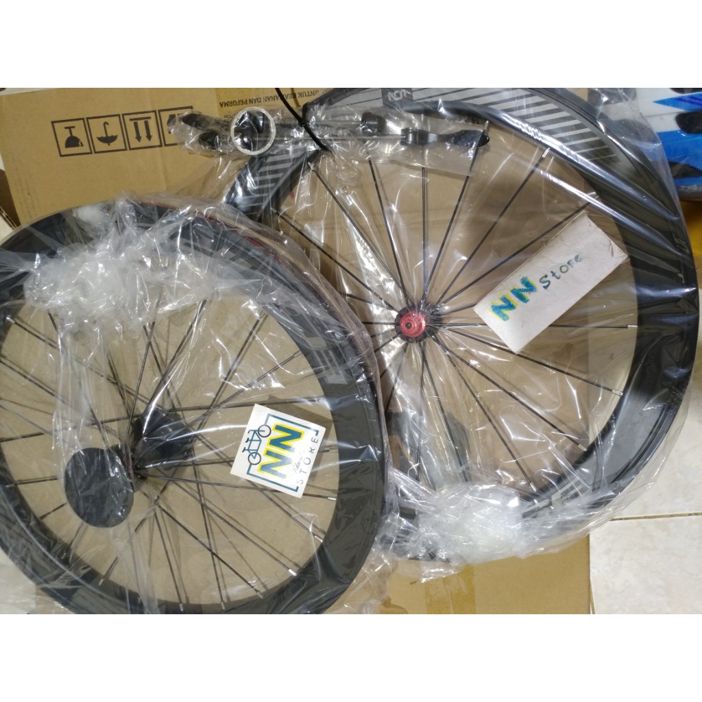 Wheelset 20 murni 406 Ion Eclipse Hitam V Brake Nn Store Wheel Set Sepeda Gowes