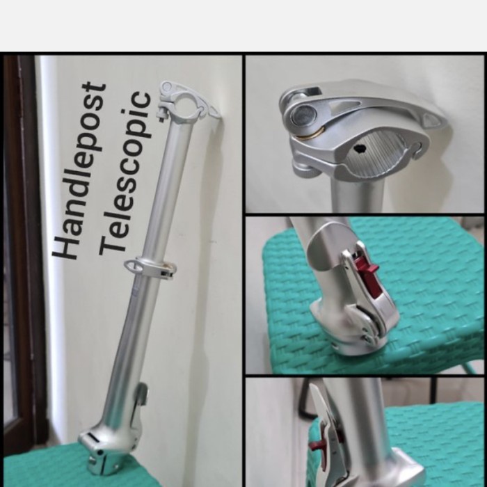 Handlepost Telescopic Alloy Adjustable QR Quick release - Silver