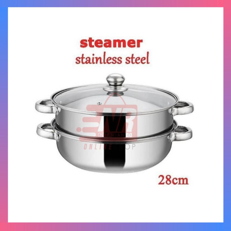 Panci kukus Kitchen Ware 28Cm / Panci dimsum / Panci steamer / Panci kukus dimsum / Panci 2 susun / Kitchenware Set