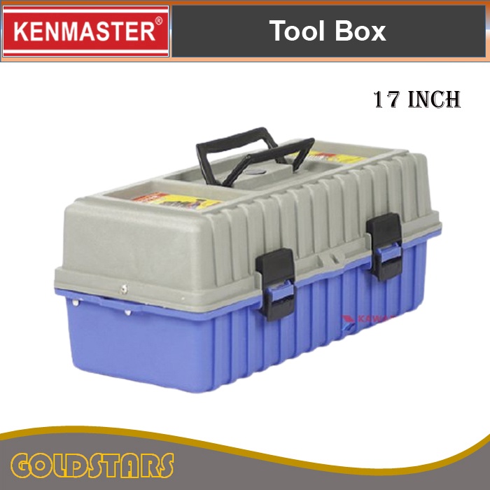 Tool Box 17 inch Kenmaster Kotak Perkakas - Box Serba Guna Double Tray