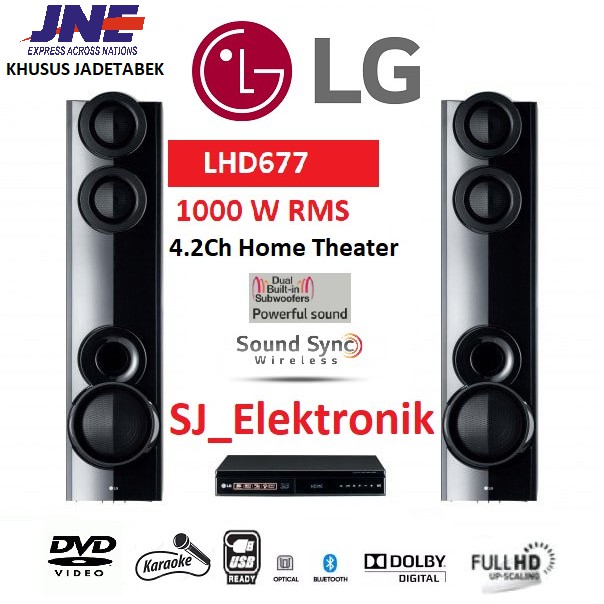 LG Home Theater System LHD 677 / LHD677 Full HD 4.2Ch Bluetooth 1000 W