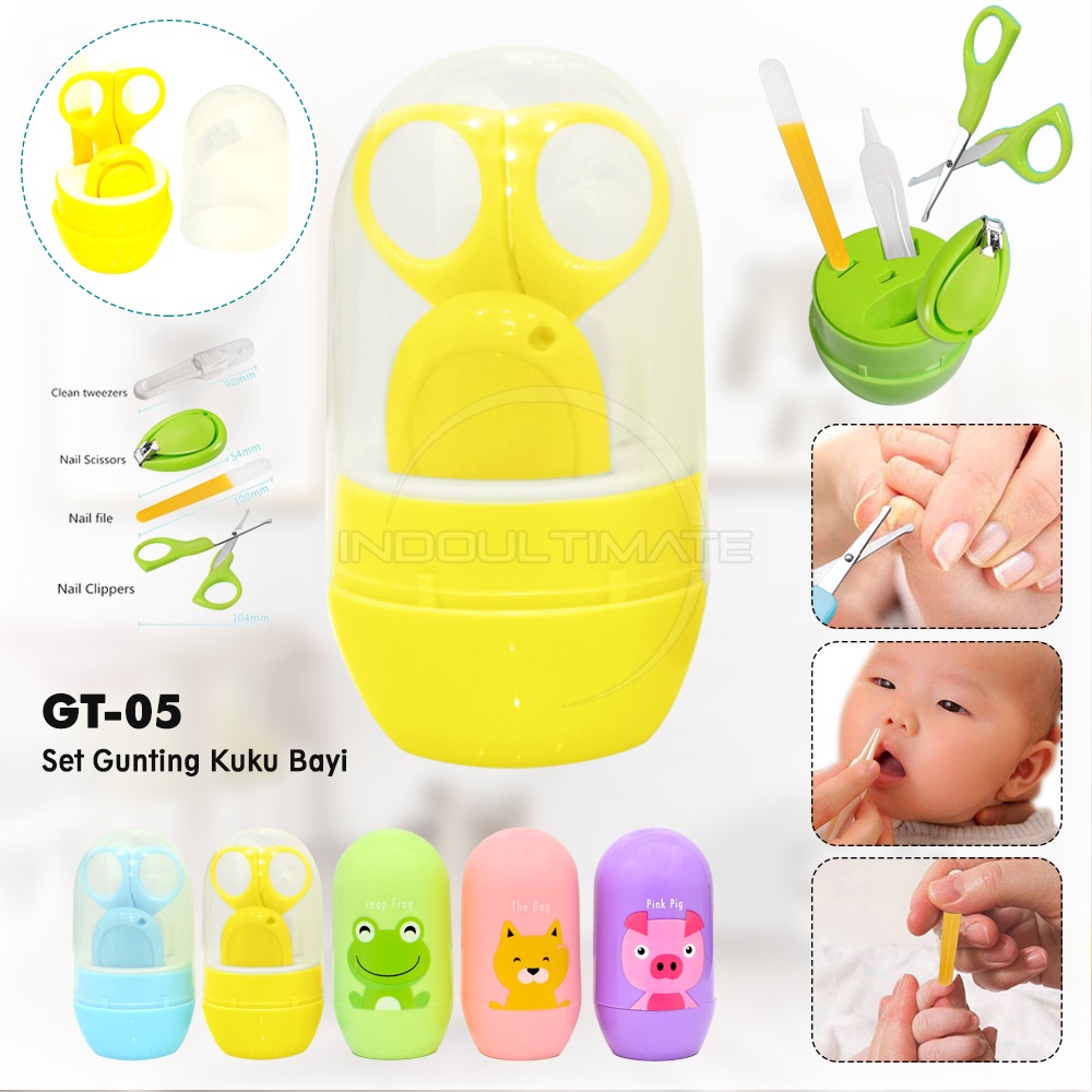 Gunting Kuku Bayi Anak 4in1 Baby Nail Clipper Set Potong Kuku Anak GT-05 Baby Safe Manicure Set Pemotong Kuku Anak Bayi