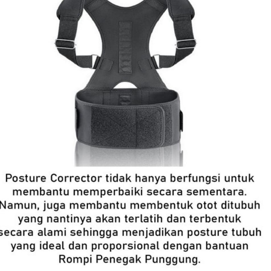 Get Product Penyangga Punggung Back Brace Support Belt Posture Corrector Korset Punggung Pria Wanita Magnetik