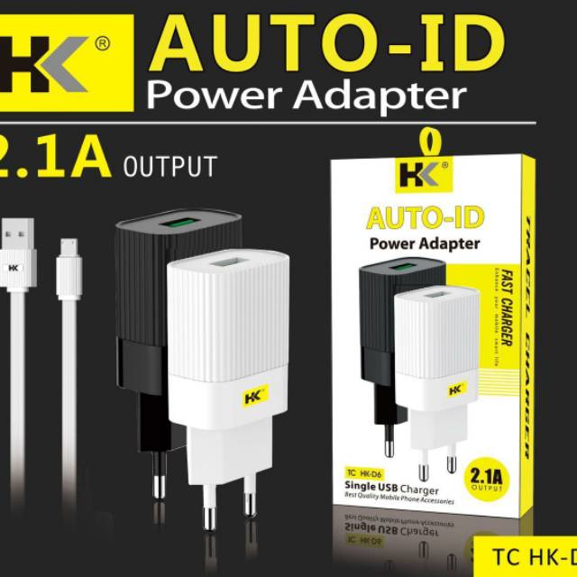 TC HK D6 FAST CHARGING CHARGER 2.1A 1 USB MICRO