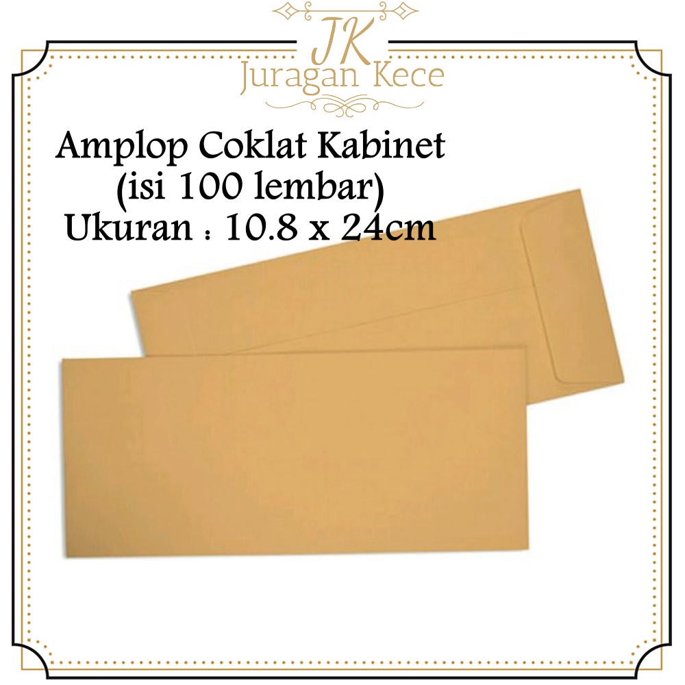 

Amplop Coklat Kabinet Isi 100 Lembar