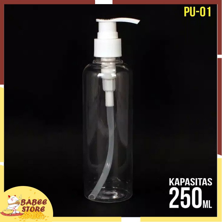 BABEE BOTOL PLASTIK 250ML PUMP / BOTOL PUMP 250 ML PUMP / WADAH BOTOL ISI ULANG [HARGA GROSIR]