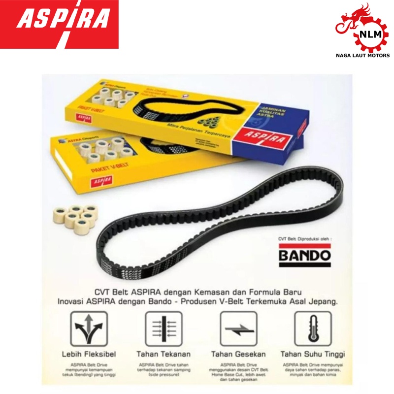 ASPIRA Van Belt Set Dengan Roller Vario 150 Fi K36