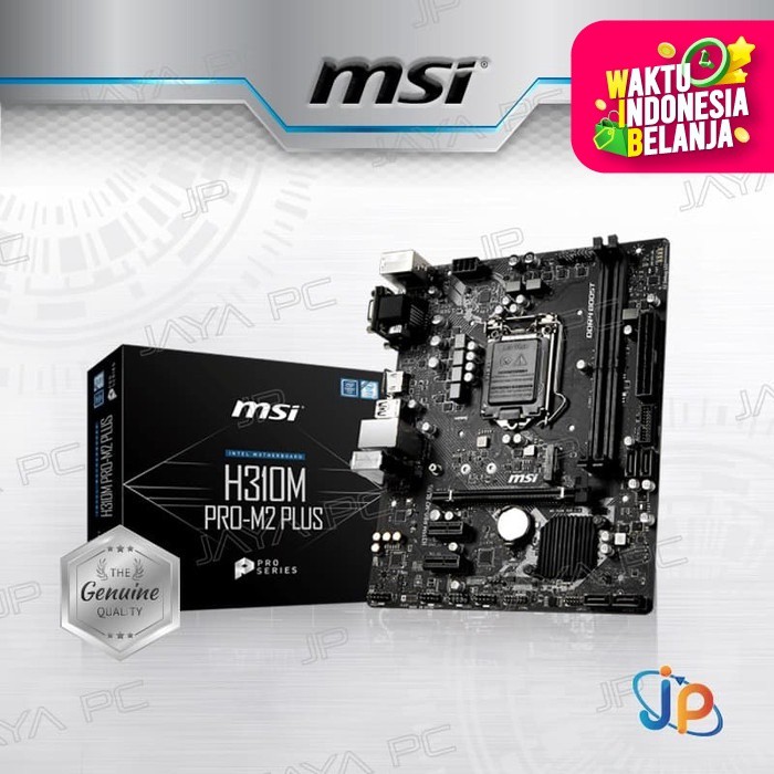 Penawaranspesial Motherboard MSI H310M PRO-M2 PLUS (LGA1151, H310, DDR4, USB3.1, SATA3) Limited