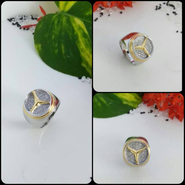 Cincin full berlian pria model mercy ring perak ring size 19/20 full berlian eropa