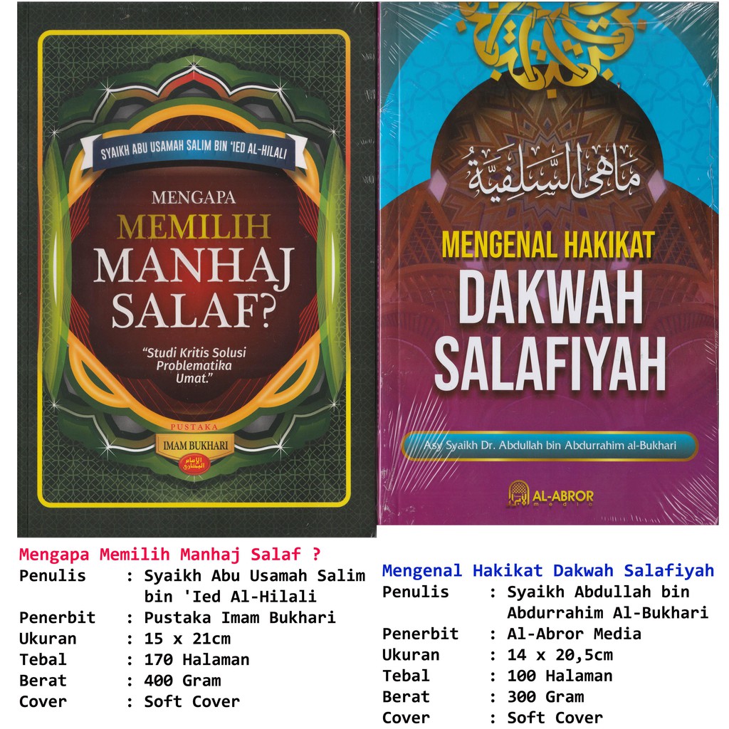 Paket Buku Mengapa Memilih Manhaj Salaf & Mengenal Hakikat Dakwah Salafiyah