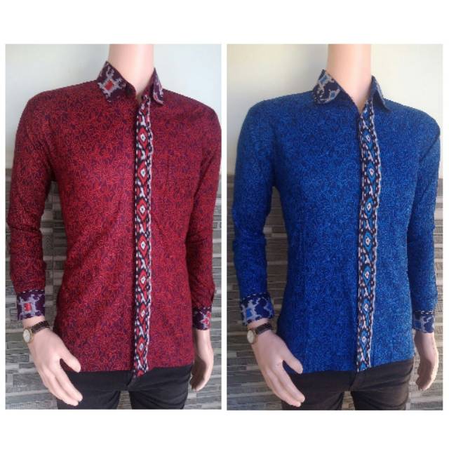 Motif Mega mendung Kemeja pria