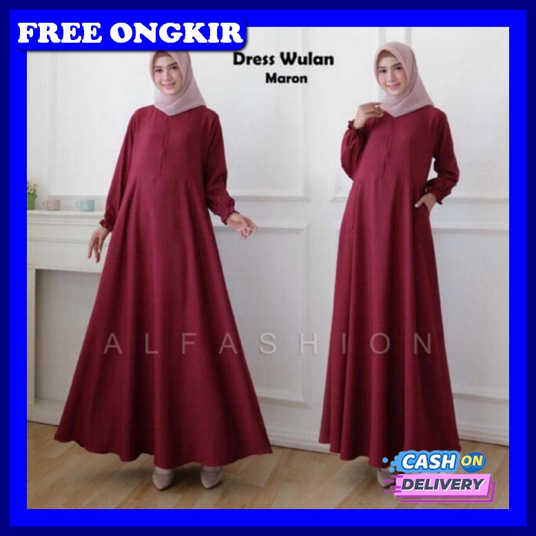 Baju Lebaran Wanita Buju Muslimah Syari Bju Sarii Cewek Premium Bj Wan Aba Agen Baju Gamis Wulan P