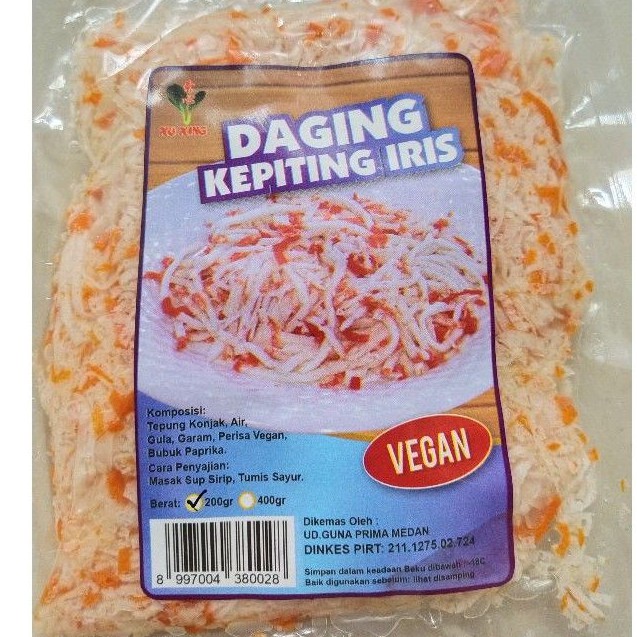 

Xu Xing VEGAN Daging Kepiting Iris 200g