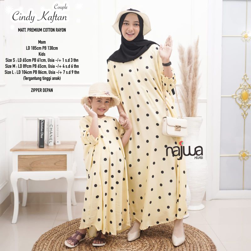 Cindy kaftan couple ibu dan anak ori najwa