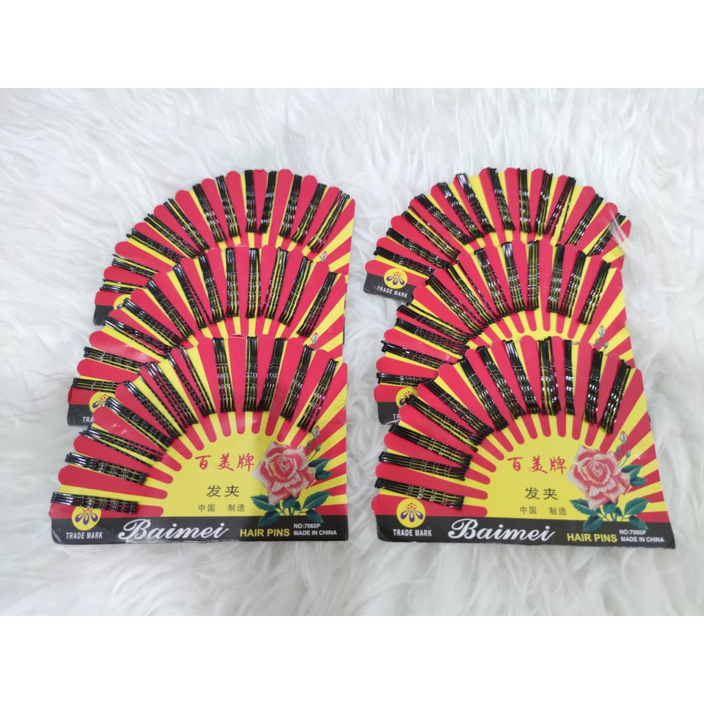 Jepit Lidi Bentol Jepit Sanggul Hair Pin Jepit Rambut Lidi Kipas ISI 48pcs