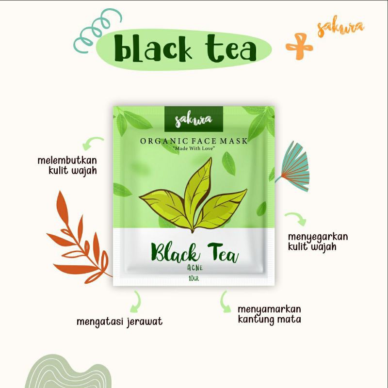 Masker Organik by Sakura varian Blacktea