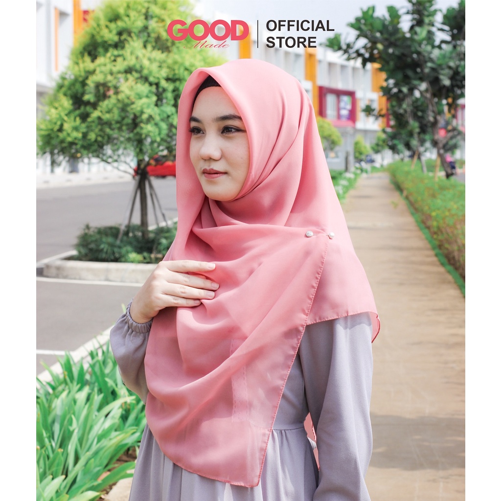 GOOD MADE - Kerudung Bella Square Hijab Segi Empat | Jilbab Wanita Polos Pollycotton  Premium COD